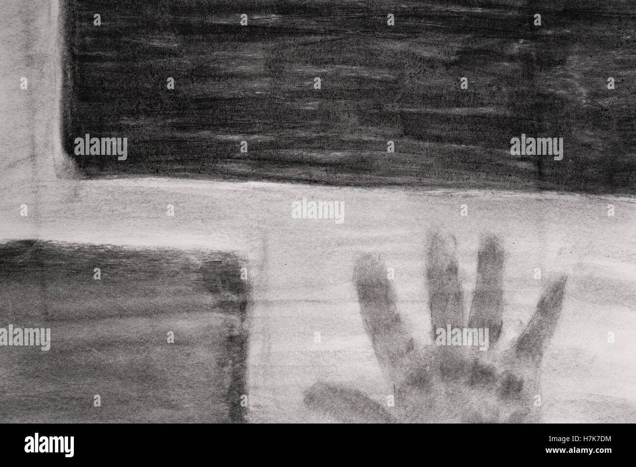 Charcoal painting artwork Stock Photo Alamy