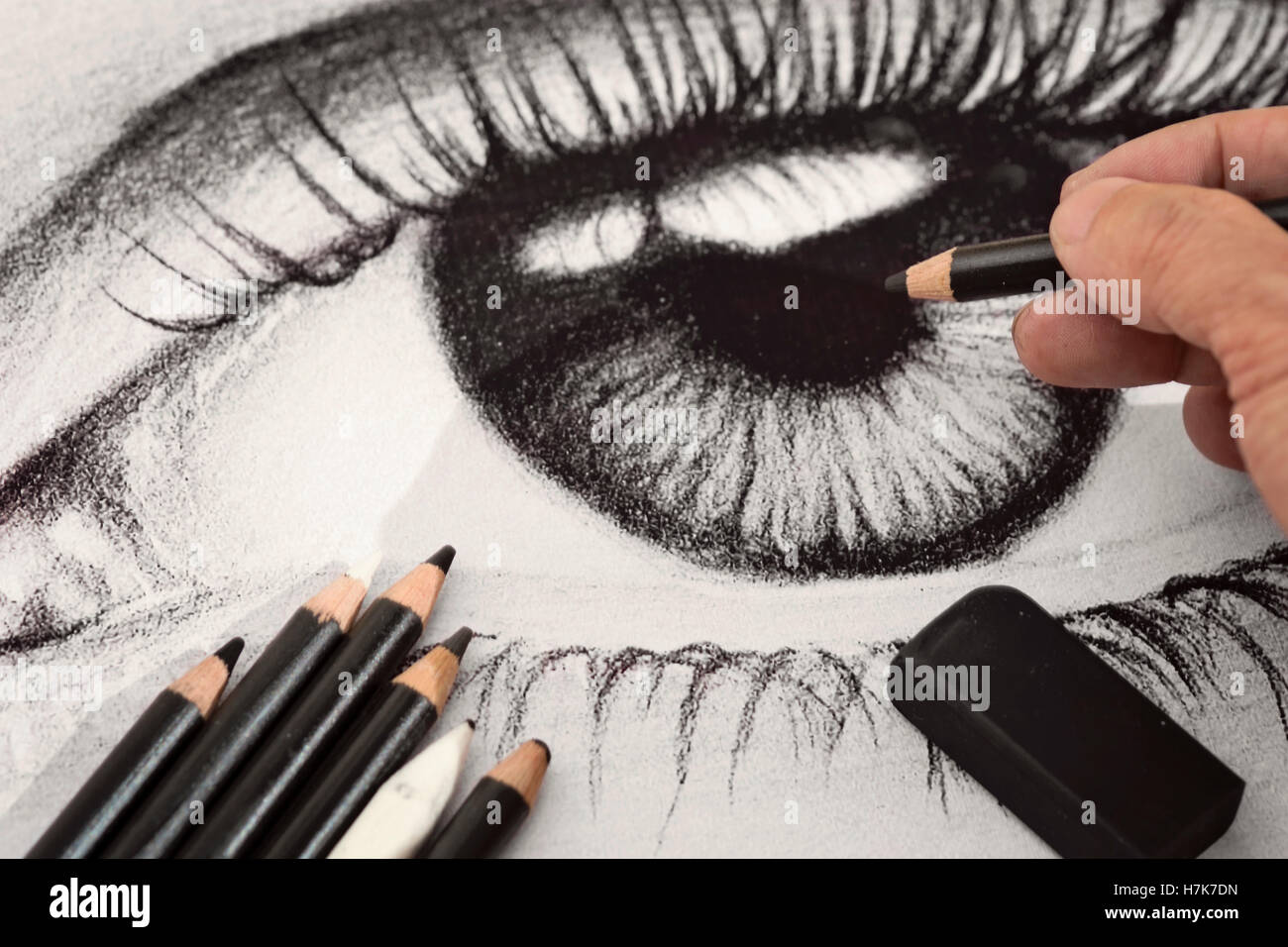 The charcoal artworks Stock Photo Alamy