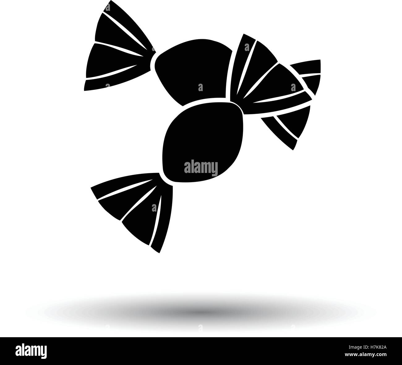 Candy icon. White background with shadow design. Vector illustration ...