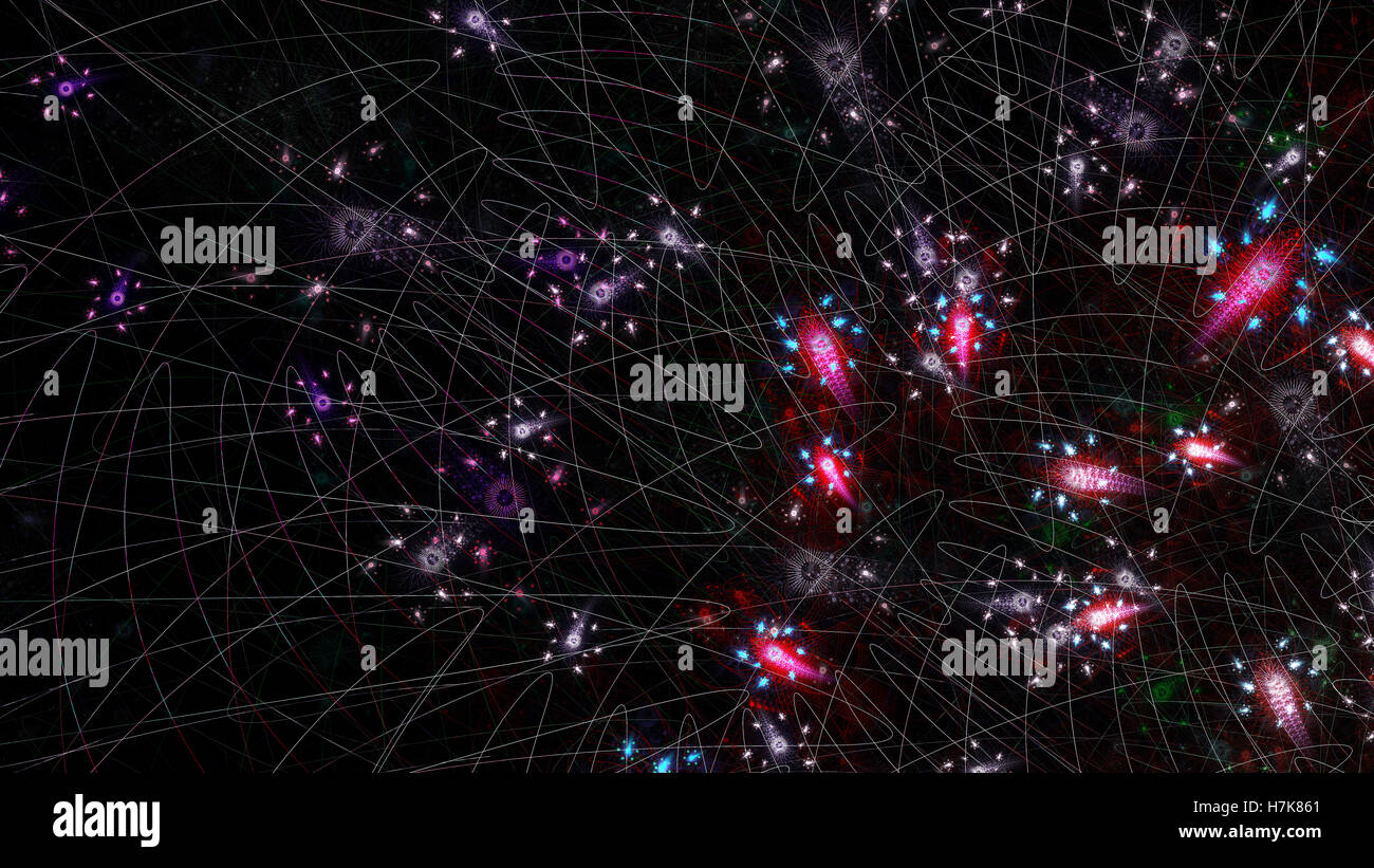 Beautiful computer-rendered fireworks like fractal background image ...