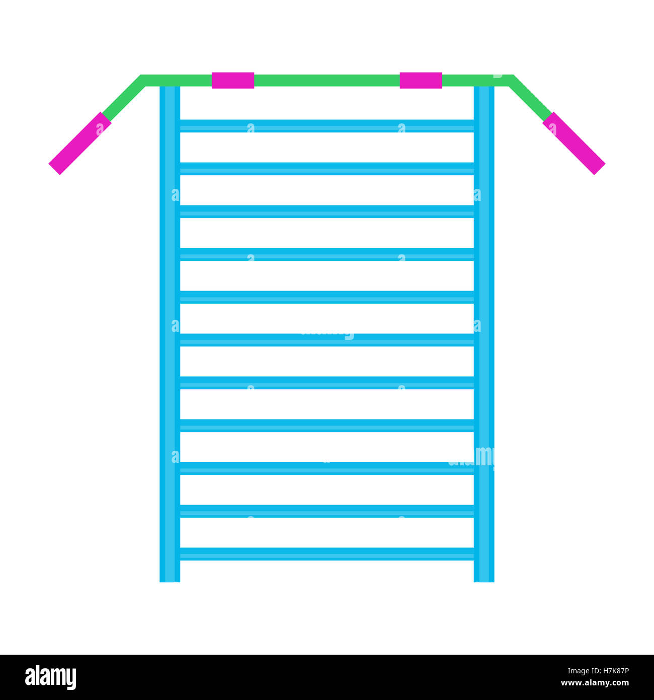 Sports bars playground. Ladder for climbing and gymnastic, swedish