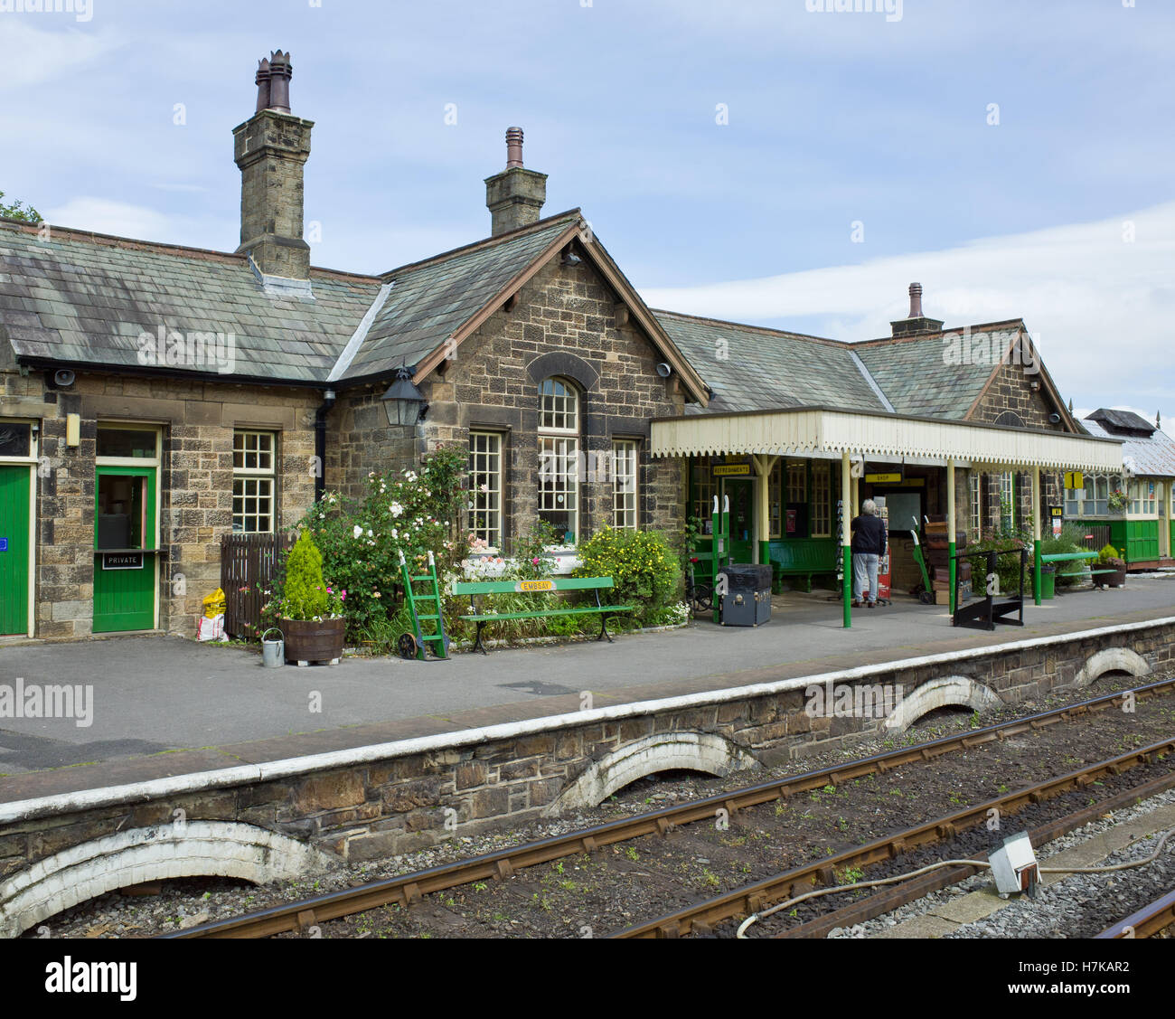 Embsay Station Historic Preserved Railway North Yorkshire UK.  Built in 1888 Stock Photo