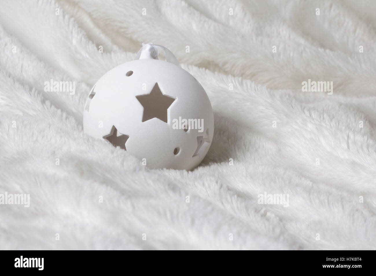 White christmas ball background Stock Photo Alamy