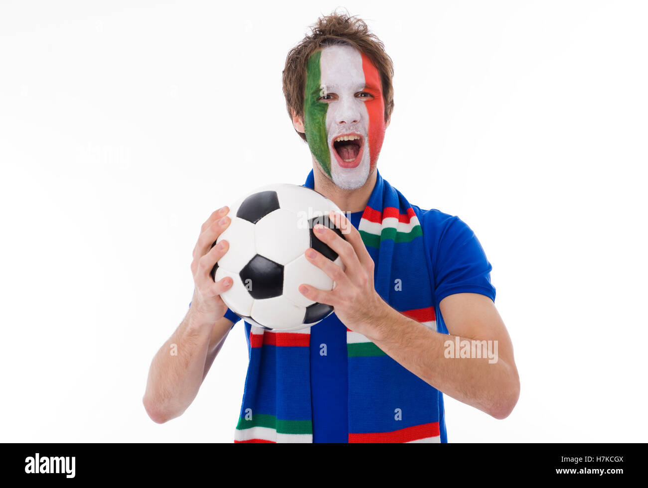Italian soccer fan Stock Photo Alamy