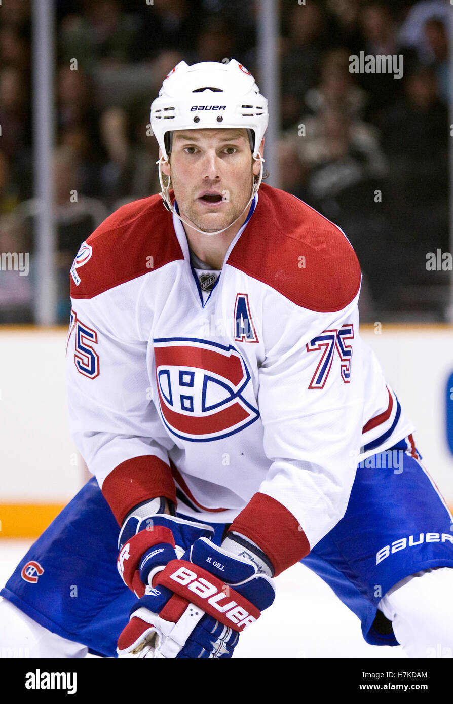 March 4, 2010; San Jose, CA, USA;  Montreal Canadiens defenseman Hal Gill (75) during the second period against the San Jose Sharks at HP Pavilion. San Jose defeated Montreal 3-2. Stock Photo