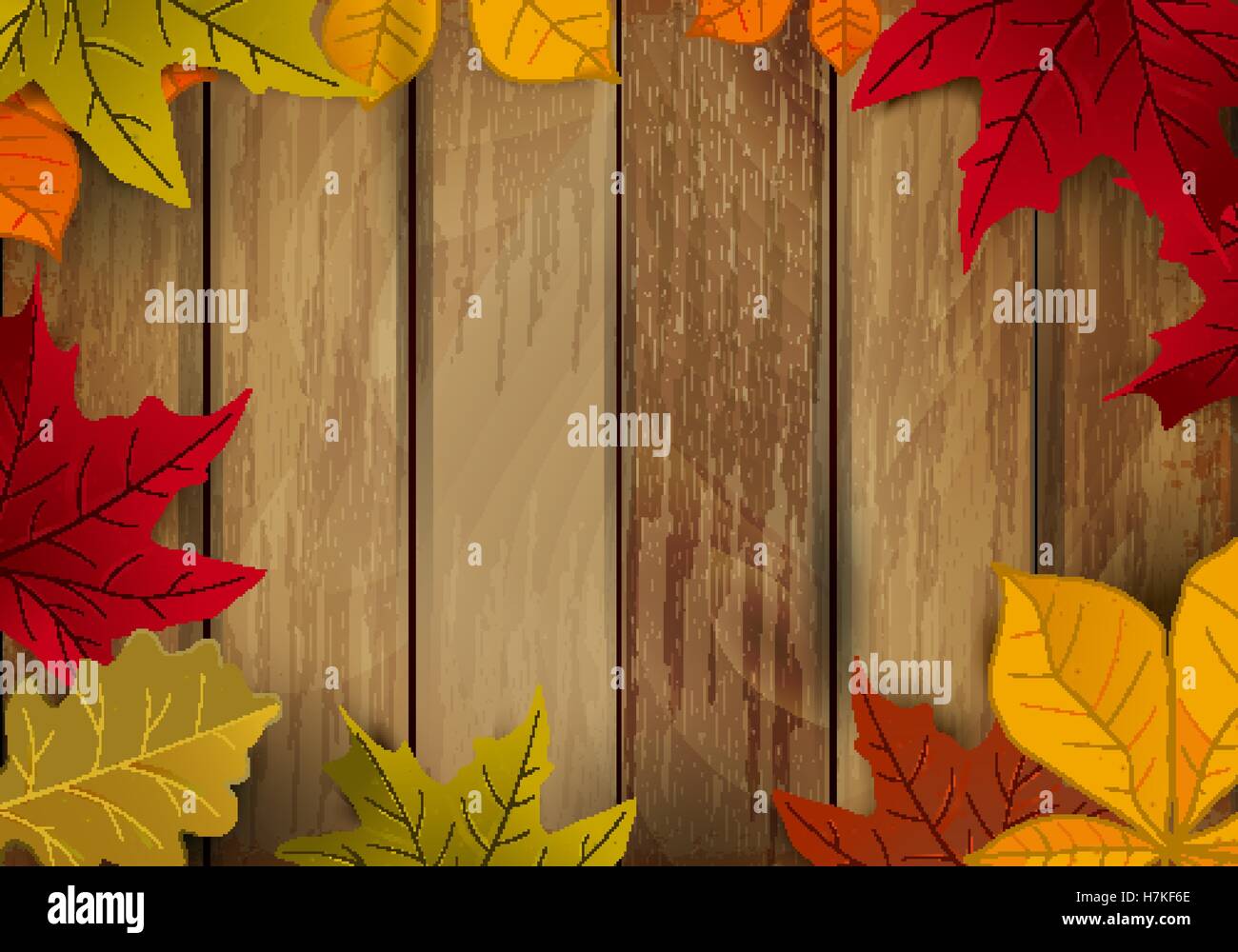 Autumn frame background border vintage retro copyspace Stock Vector ...