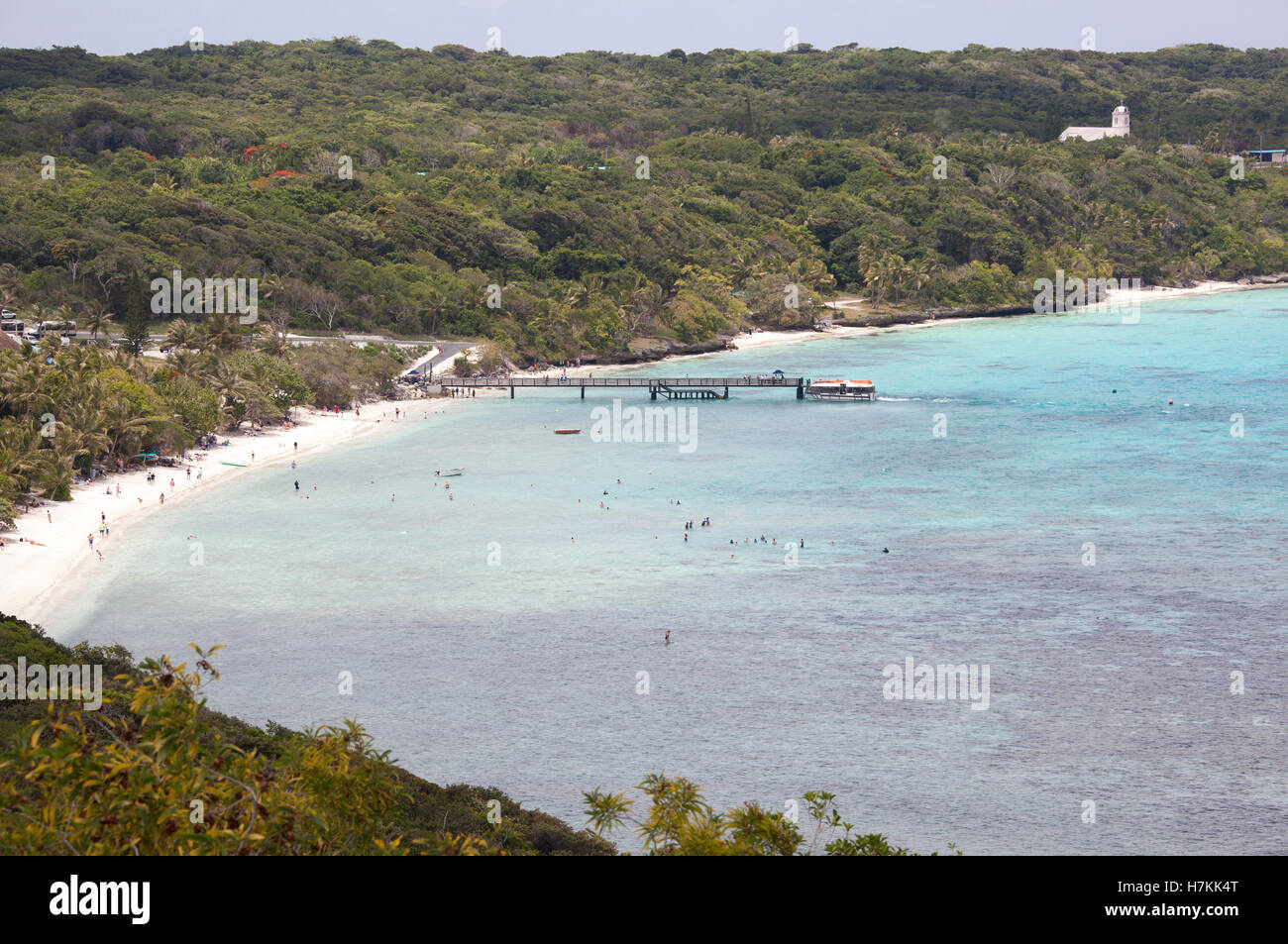 The view of Easo village beach on Lifou island (New Caledonia). Stock Photo
