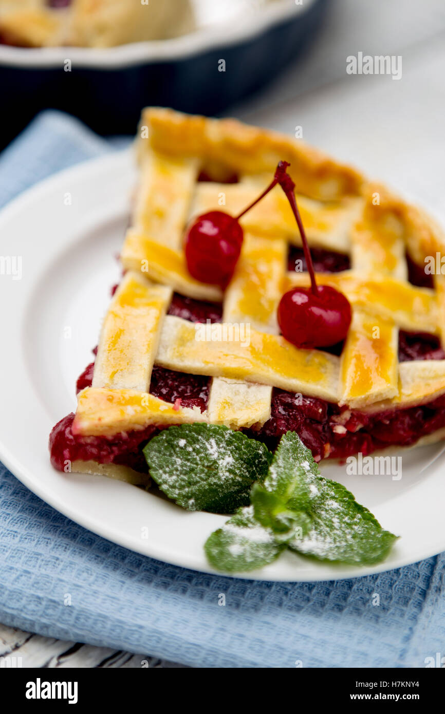 Homemade cherry pie Stock Photo - Alamy