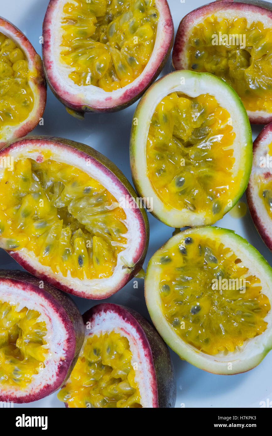 Tropical Passion fruit Stock Photo - Alamy