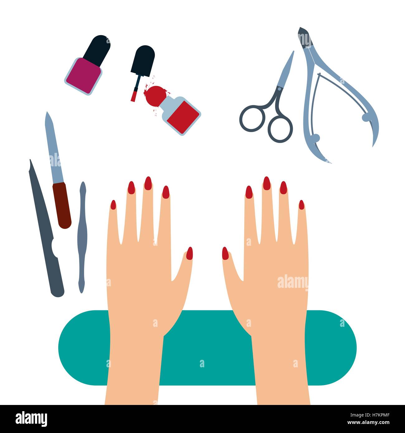 Manicure tools vector illustration hires stock photography and images