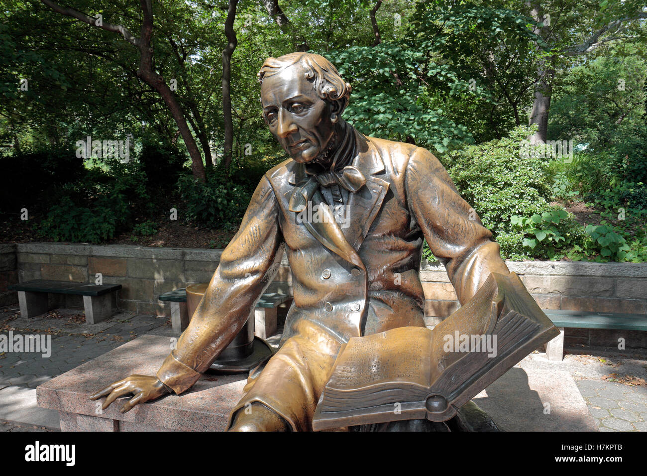 The Hans Christian Andersen Statue in Central Park, Manhattan, New York