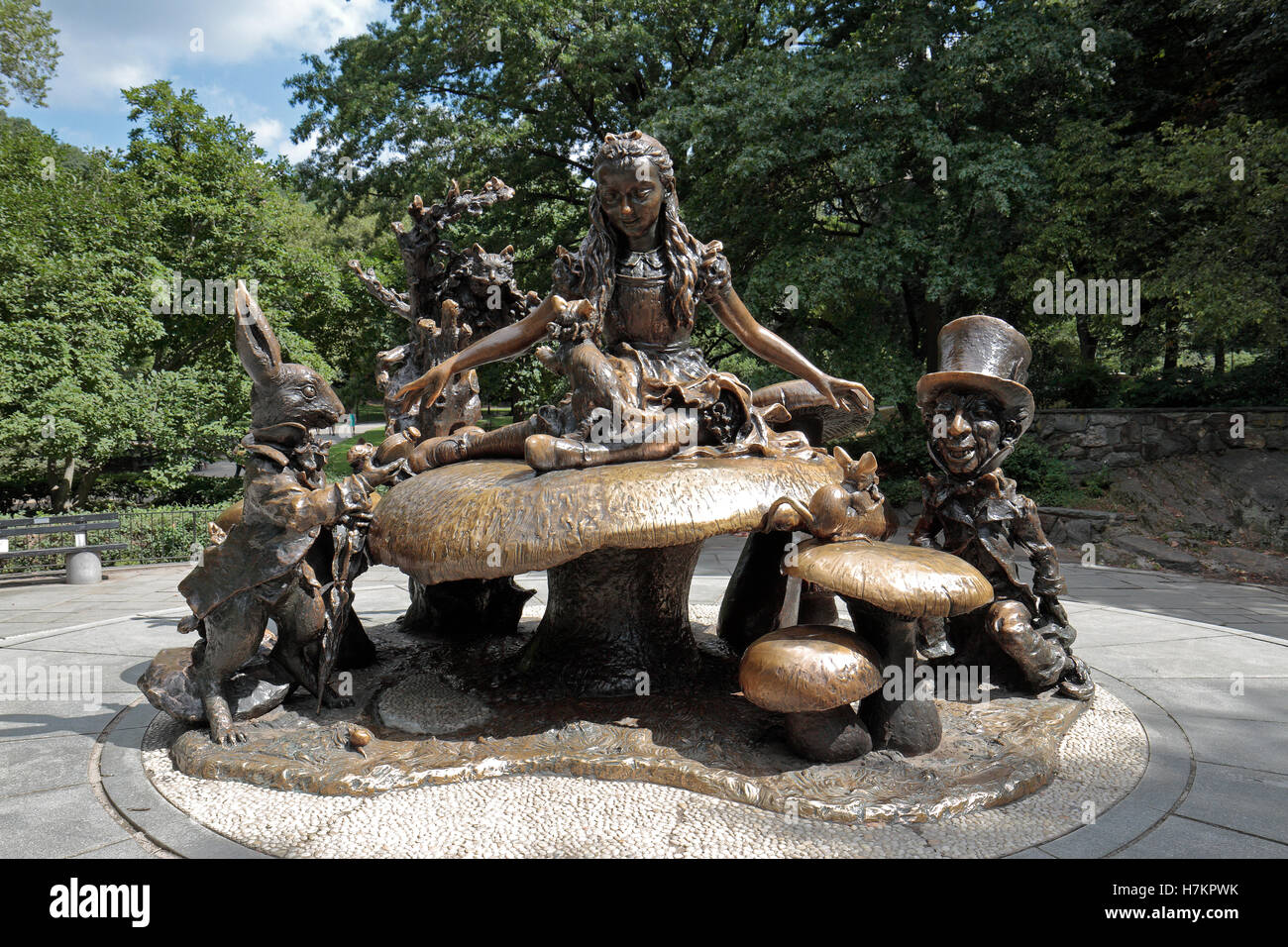 The Alice in Wonderland sculpture in Central Park, Manhattan, New York
