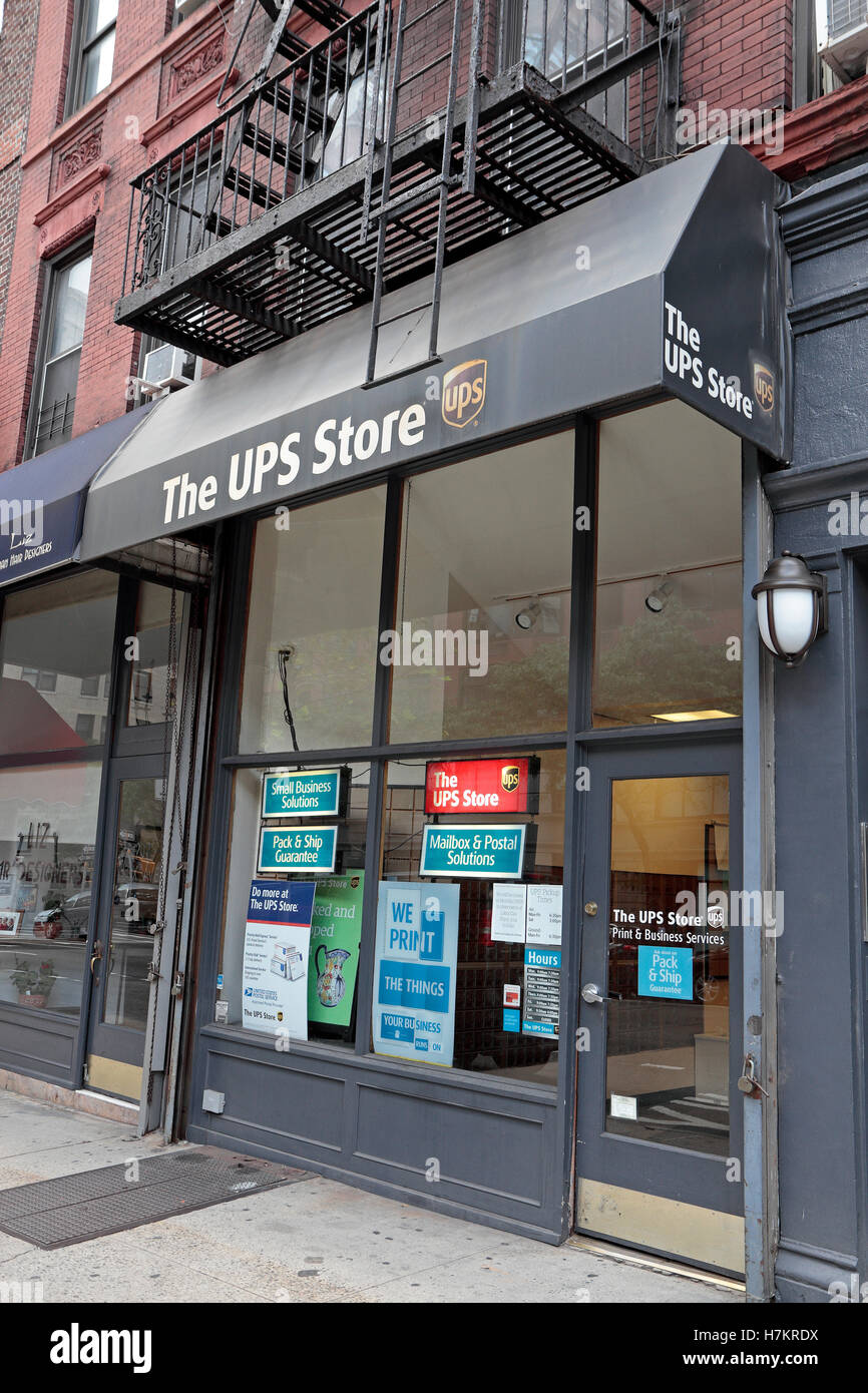A 'The UPS Store' on Lexington Avenue, in Manhattan, New York City, United States. Stock Photo