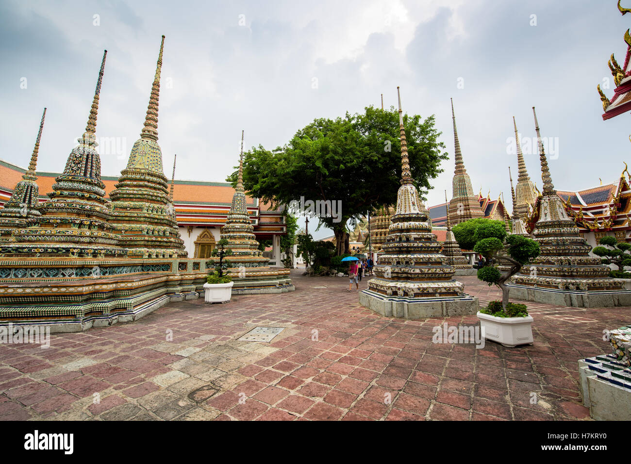 Wat Pho temple in Bangkok in Thailand Stock Photo - Alamy