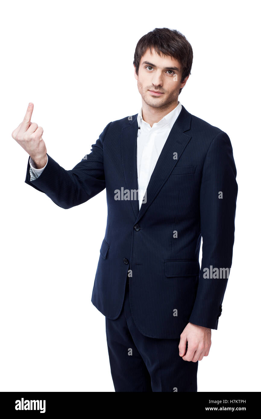 Businessman showing middle finger Stock Photo - Alamy Businessman showing middle finger Stock Photo - Alamy