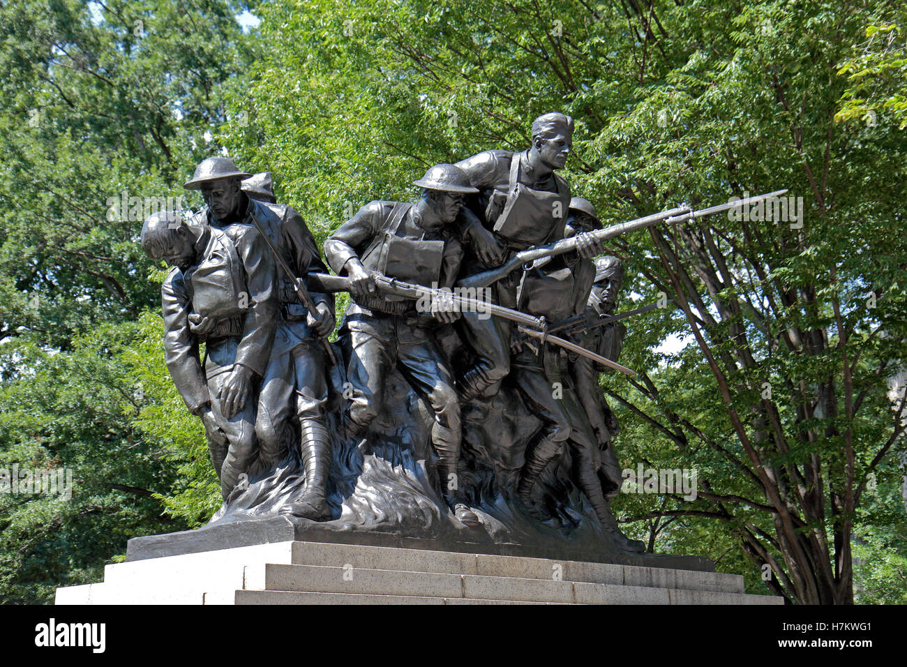 The One Hundred and Seventh Regiment of New York War Memorial in Central Park, Manhattan, New York, United States. Stock Photo