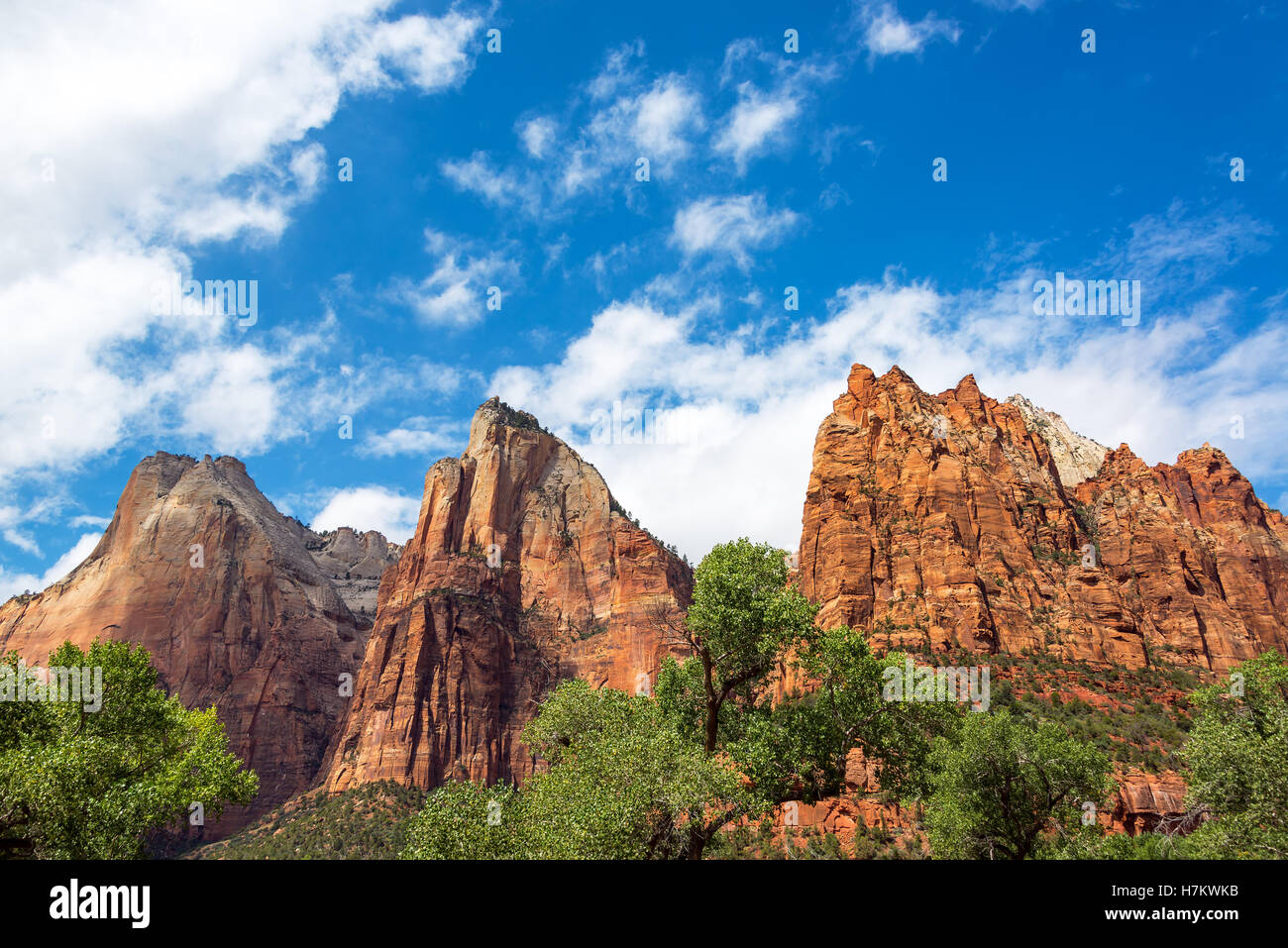 Beautiful landscape of Zion National Park in Utah Stock Photo