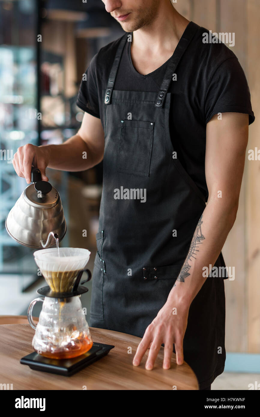 Barista Making Kemeks Coffee Stock Photo Alamy