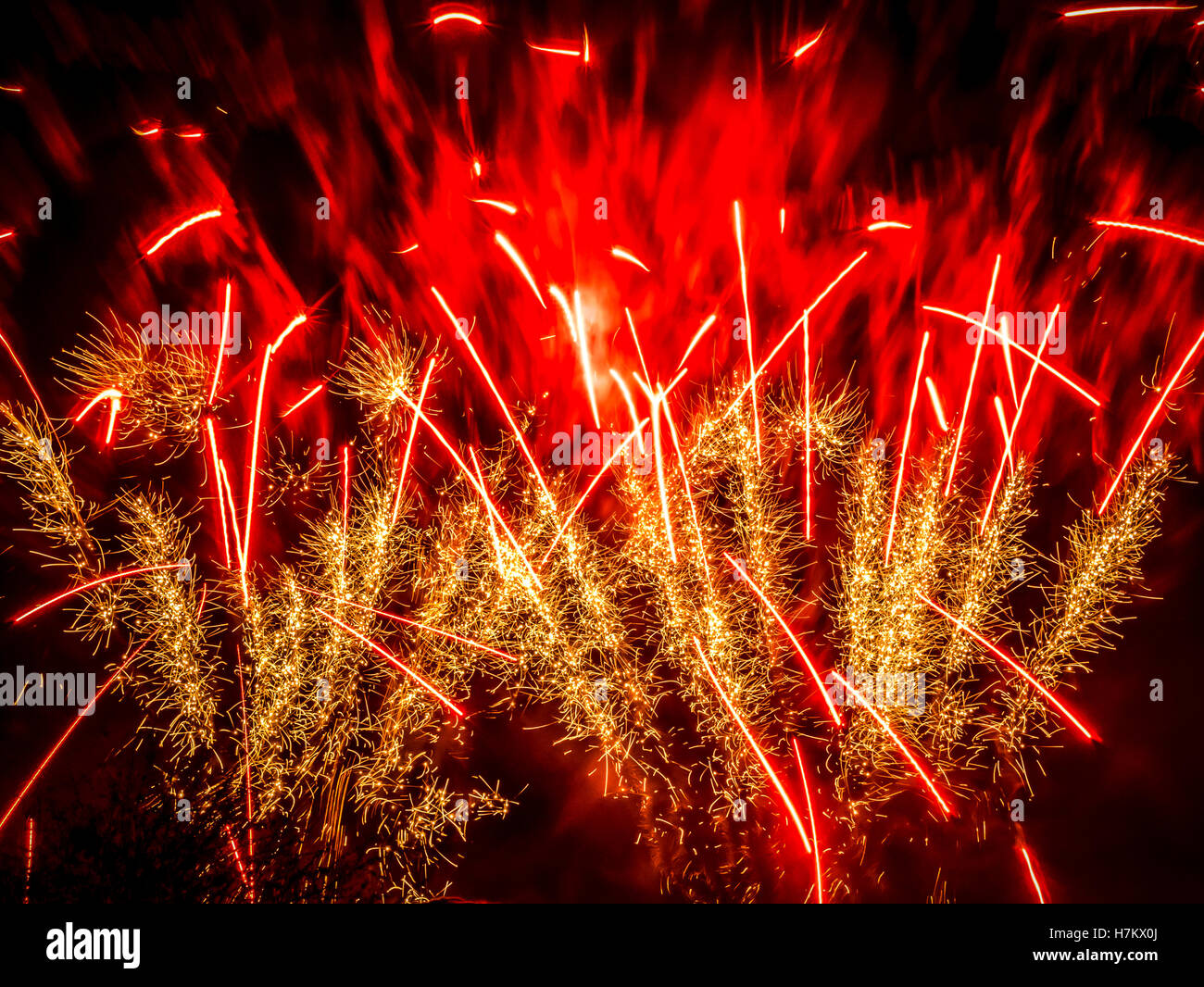 Chislehurst Fireworks Display 2016 Stock Photo Alamy