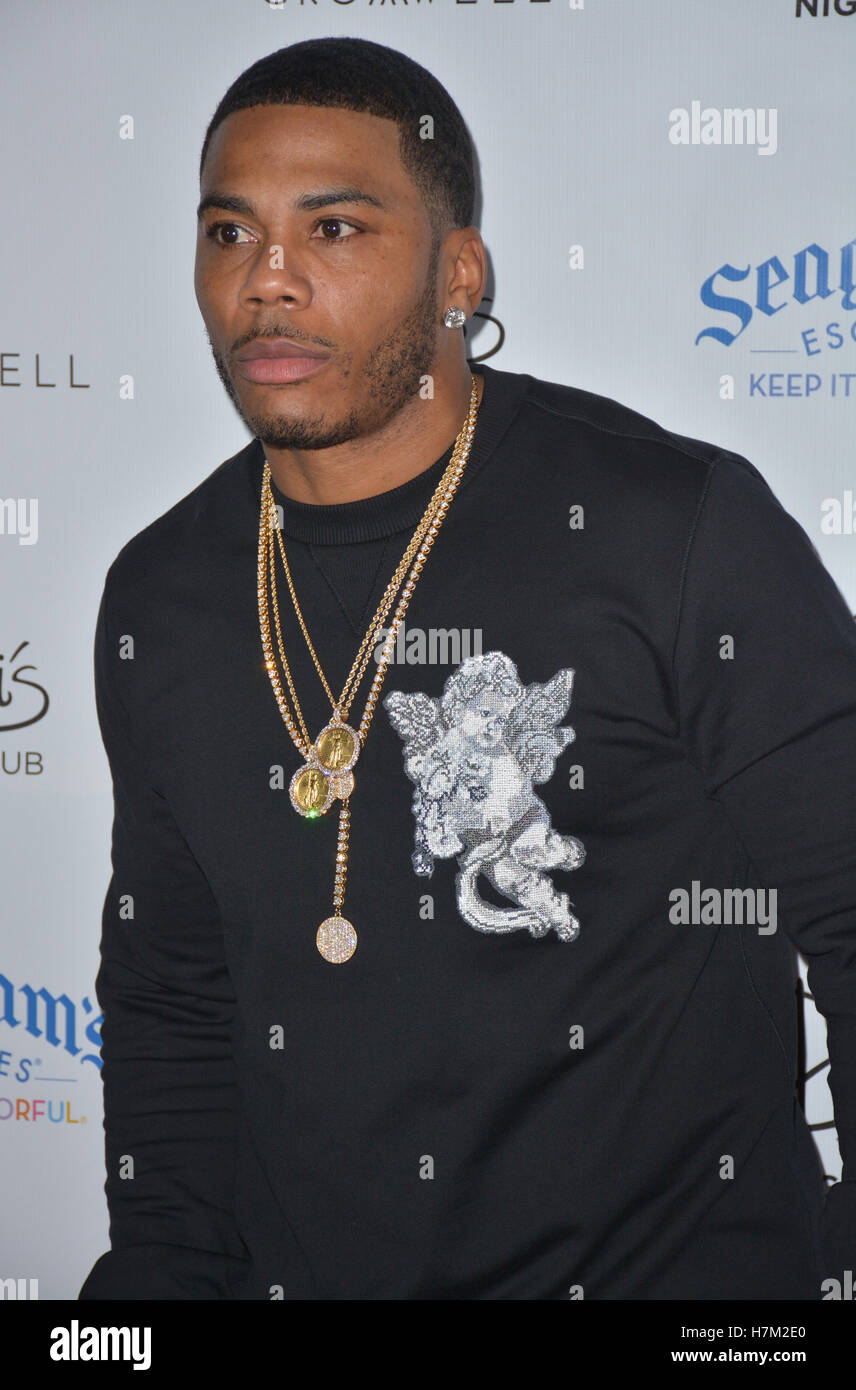 Las Vegas, Nevada, USA. 6th Nov, 2016. Rapper Nelly continues his ...