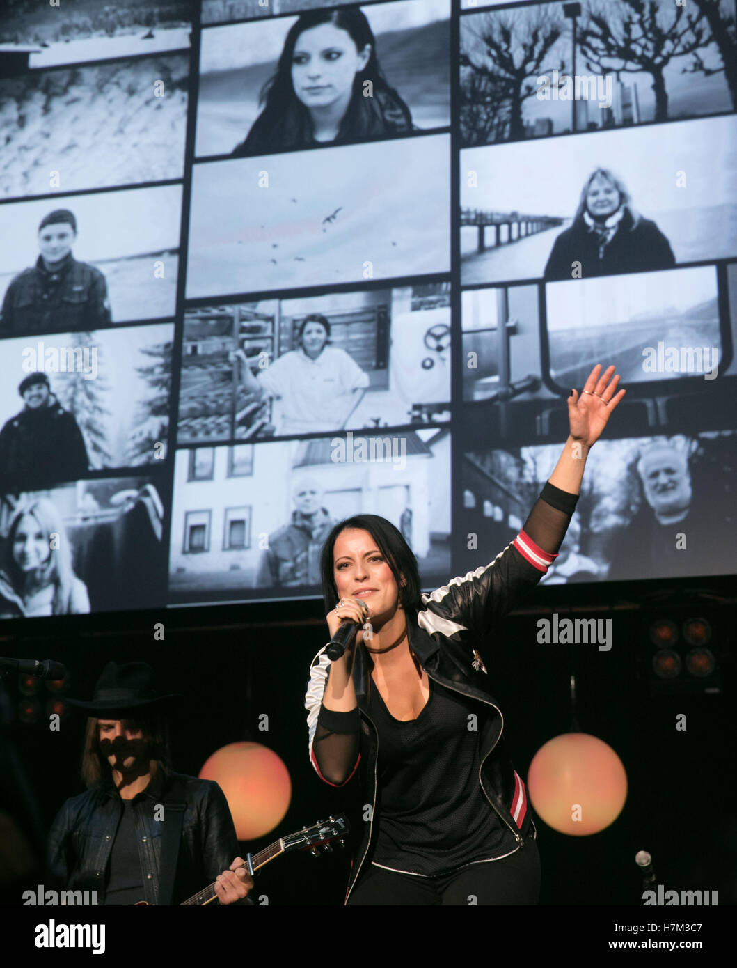 The band 'Silbermond' with singer Stefanie Kloss performing during the ...