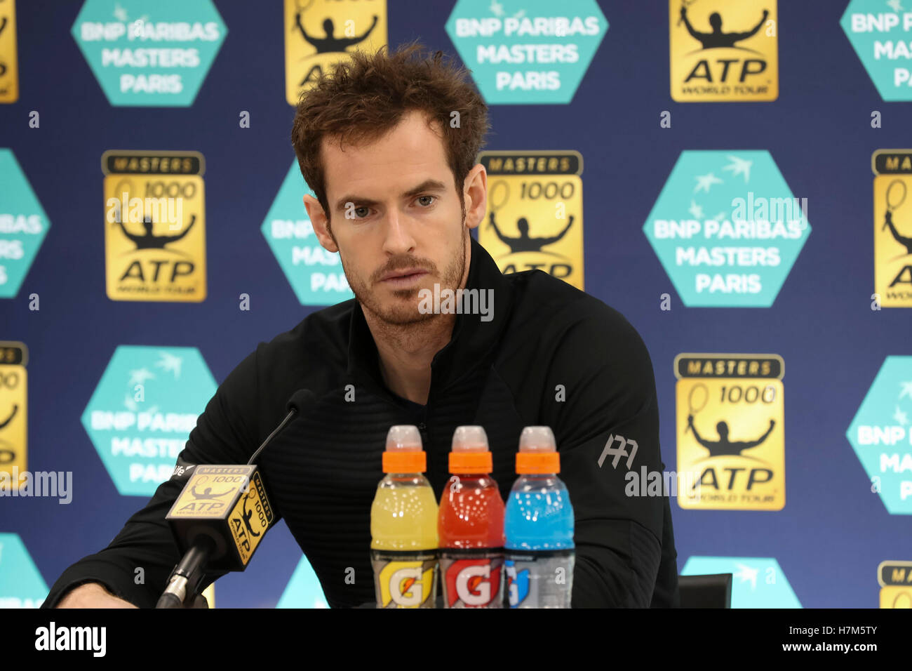 Paris, France. 6th November, 2016. BNP PARIBAS MASTERS (final)  FEDERATION FRANCAISE DE TENNIS - Andy Murray (GBR) at the press conference - Credit:  Yan Lerval/Alamy Live News Stock Photo