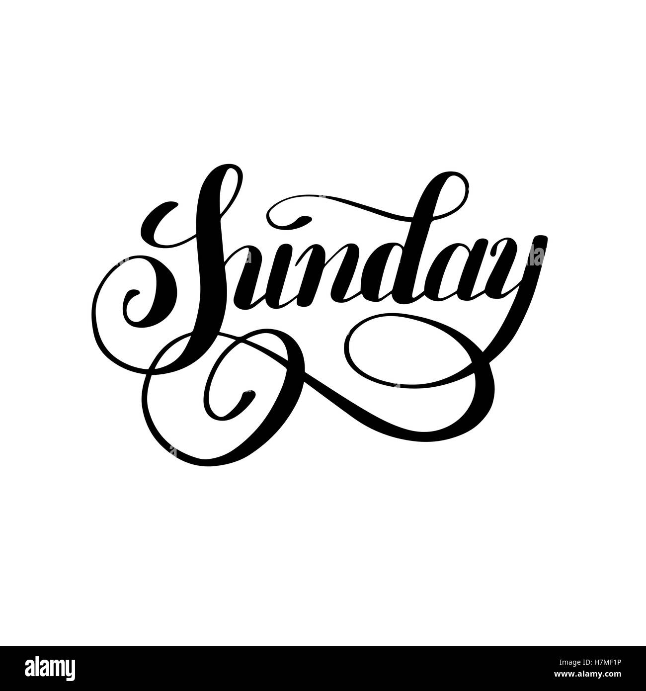 Days of the week. Set of stylized words. Sunday, Monday, Tuesday, Wednesday,  Thursday, Friday, Saturday lettering. Vector illustration Stock Vector  Image & Art - Alamy