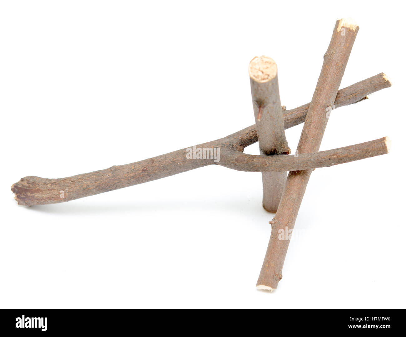 wooden sticks isolated on white background Stock Photo - Alamy