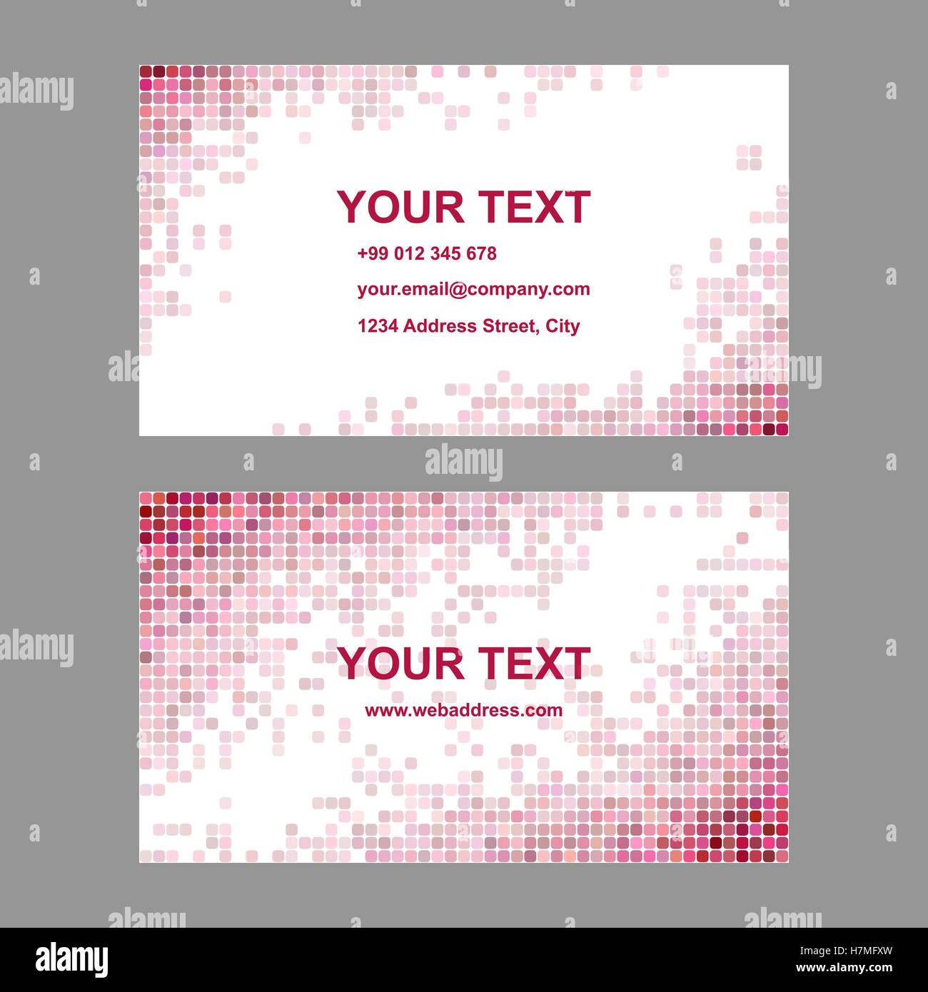Red abstract business card template design Stock Vector Image & Art - Alamy