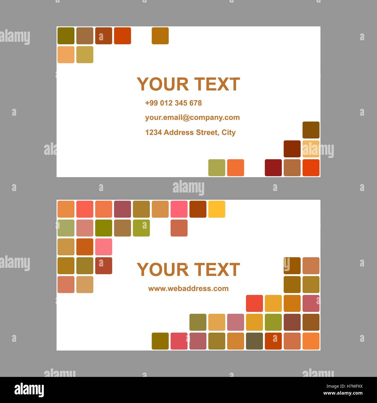 Colored square design business card template Stock Vector Image & Art ...