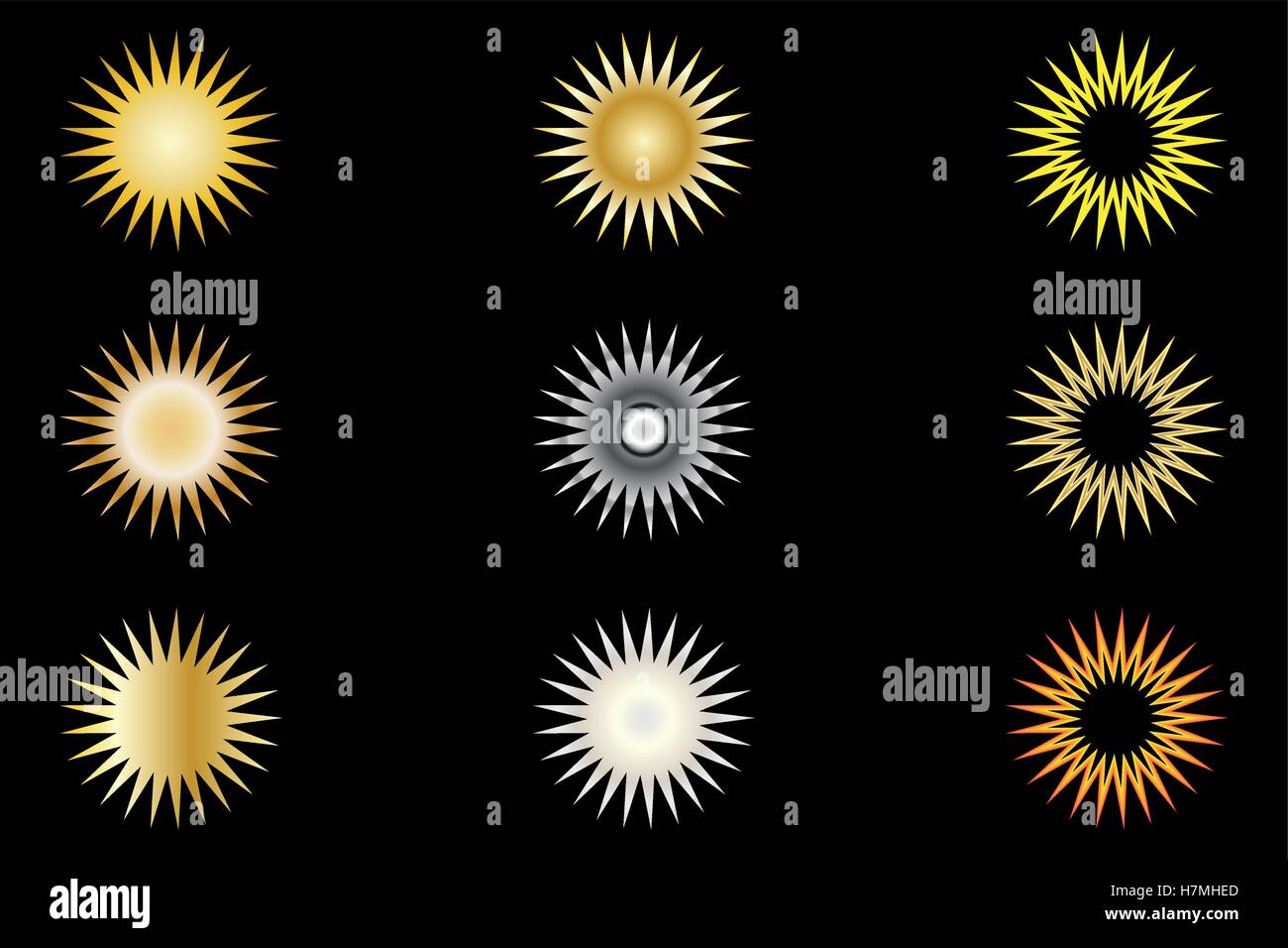sun icon set,Sun icon, Vector illustration Stock Vector Image & Art - Alamy