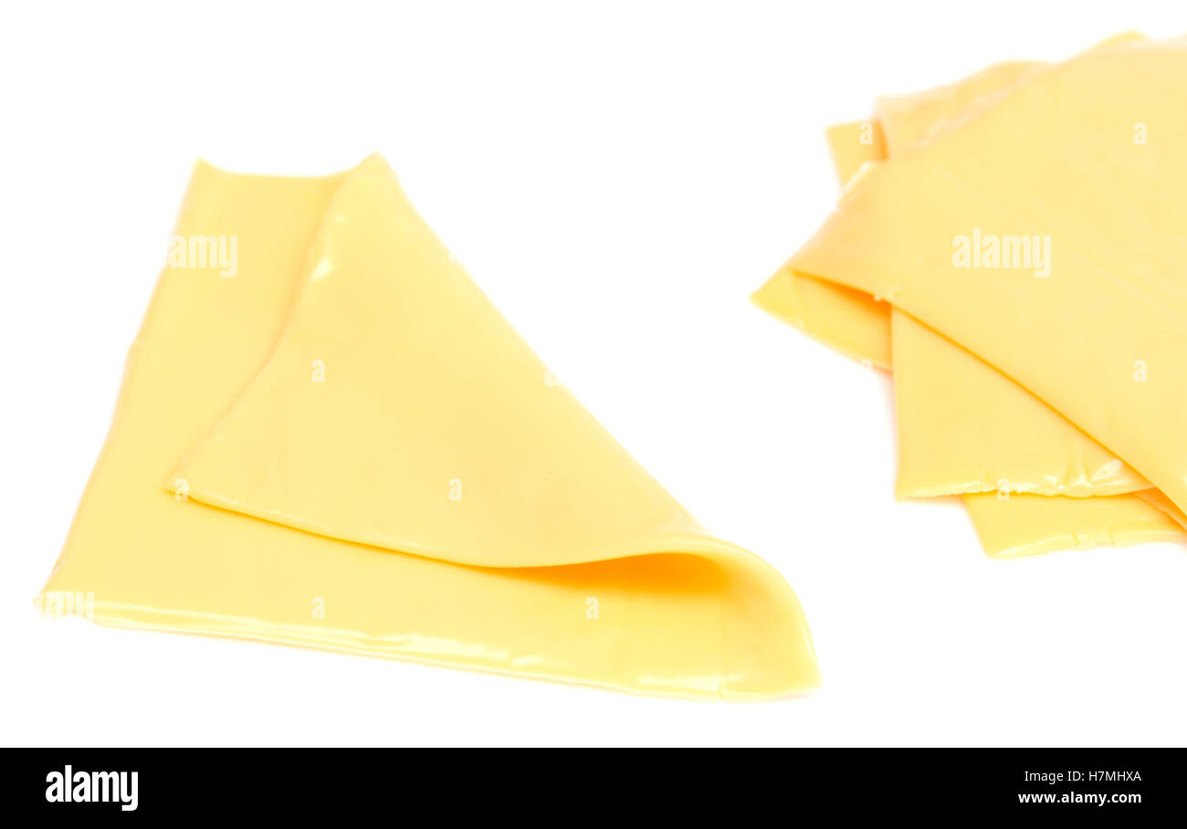 sliced cheese isolated on white background Stock Photo Alamy