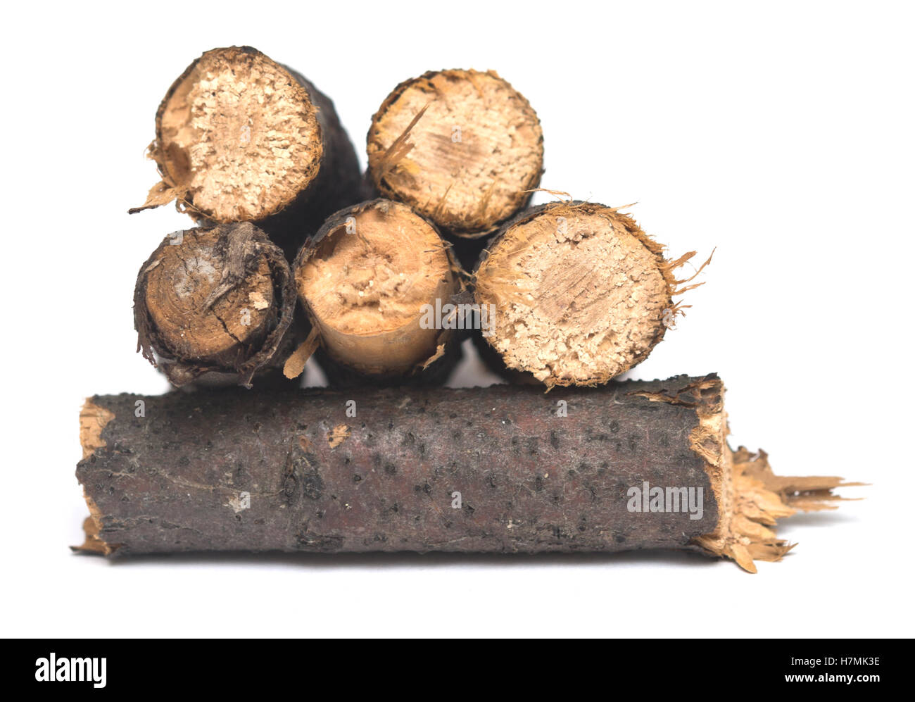 stack of an apple firewood on white background Stock Photo Alamy