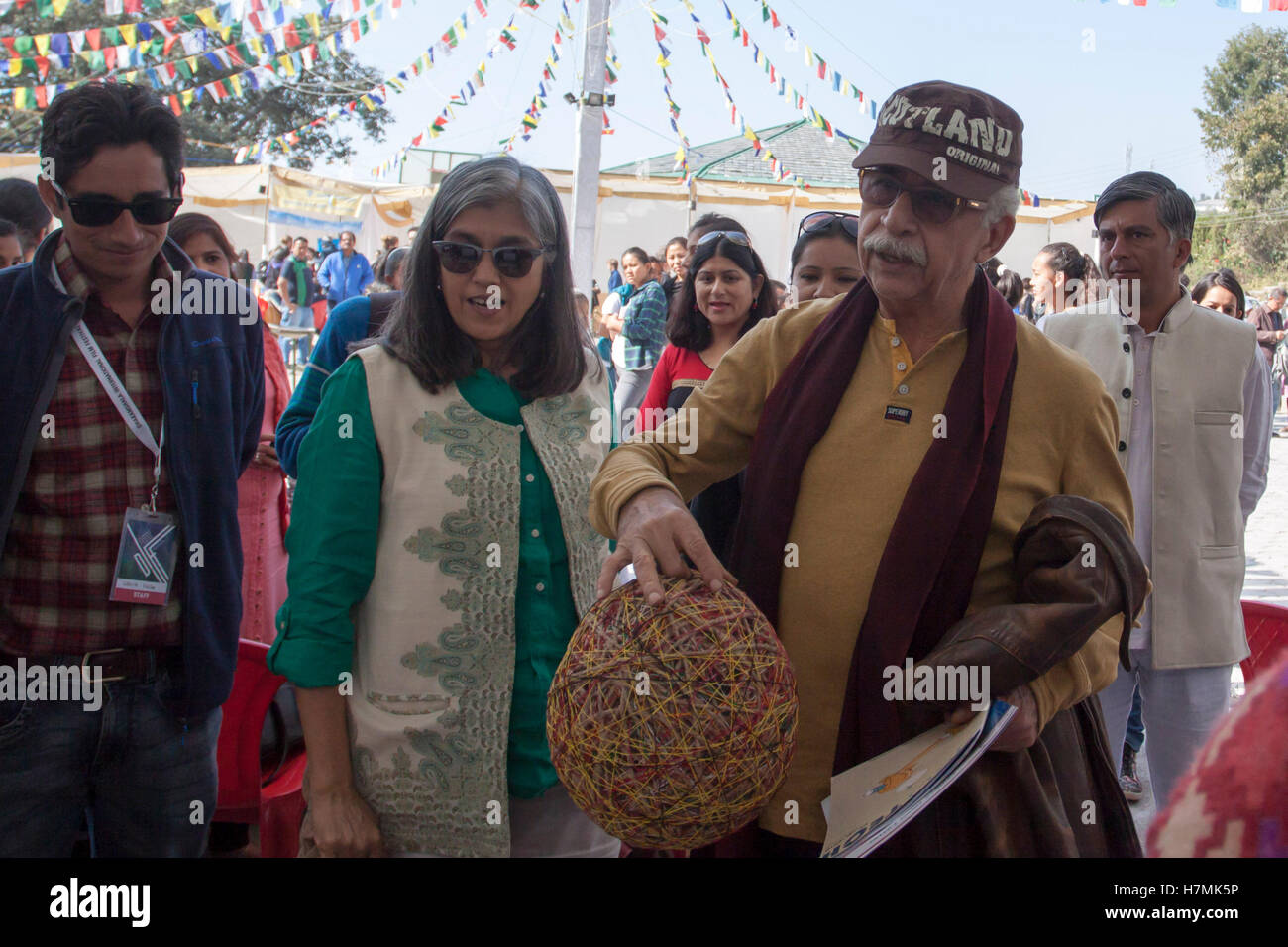 Mcleodganj, India. 06th Nov, 2016. Naseeruddin Shah, veteran film actor watching a lampshade as he arrived at TCV, Dharamshala where he attended the last day of 5th Dharamshala International film festival on Sunday. © Shailesh Bhatnagar/Pacific Press/Alamy Live News Stock Photo