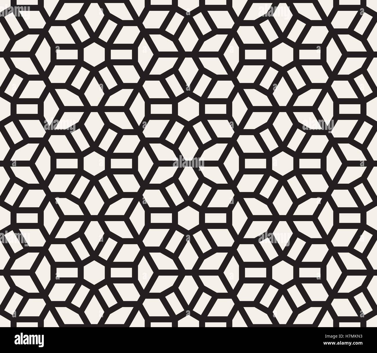 Vector Seamless Black and White Lines Grid Pattern Stock Vector Image ...