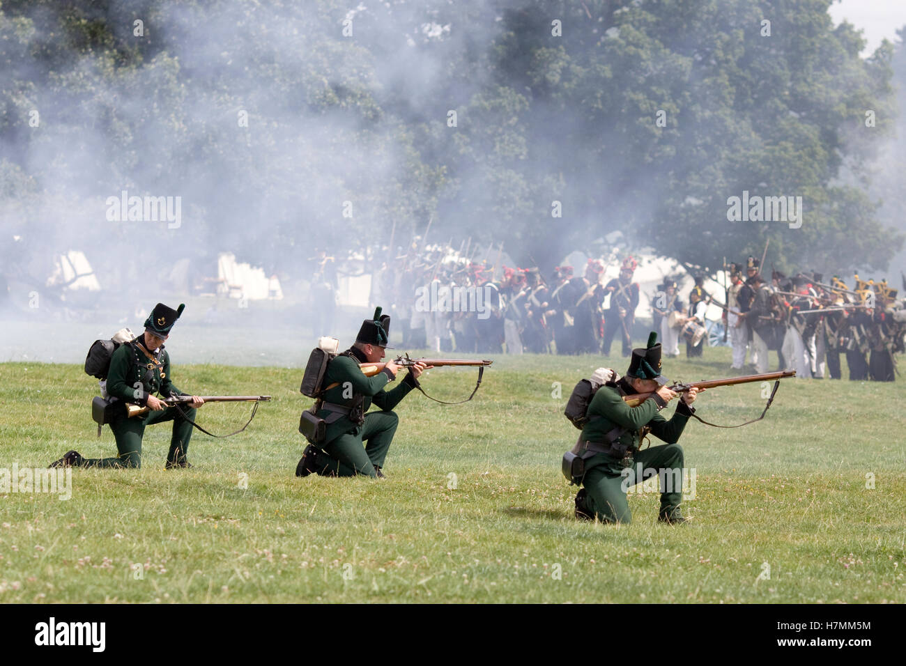 reenactment of the Napoleonic wars, 95th Rifles Stock Photo