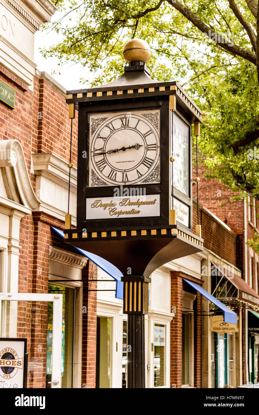 Fourdial post clock, North Washington Street, Alexandria, Virginia