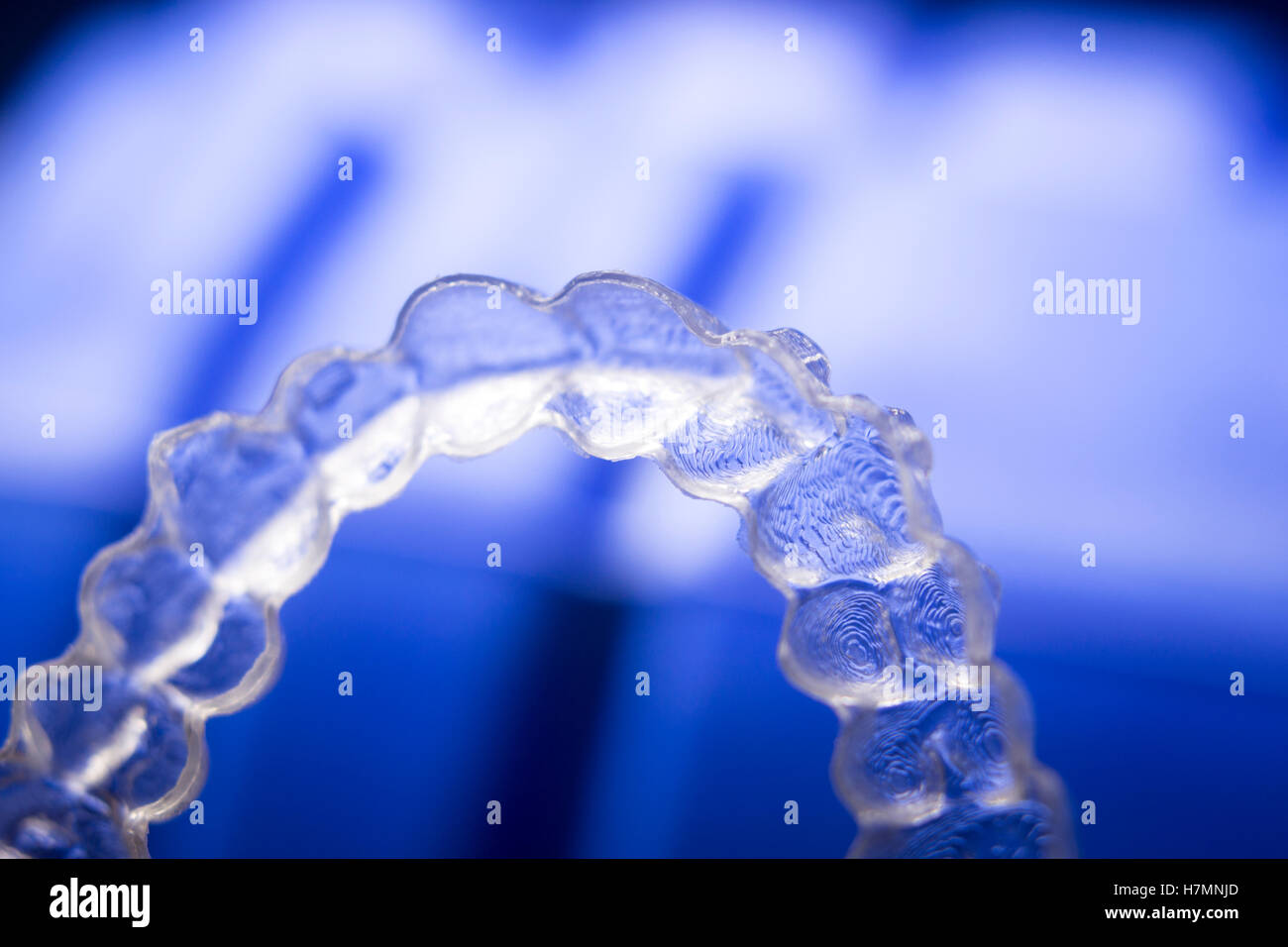 Invisible teeth aligner cosmetic orthodontic brackets used to