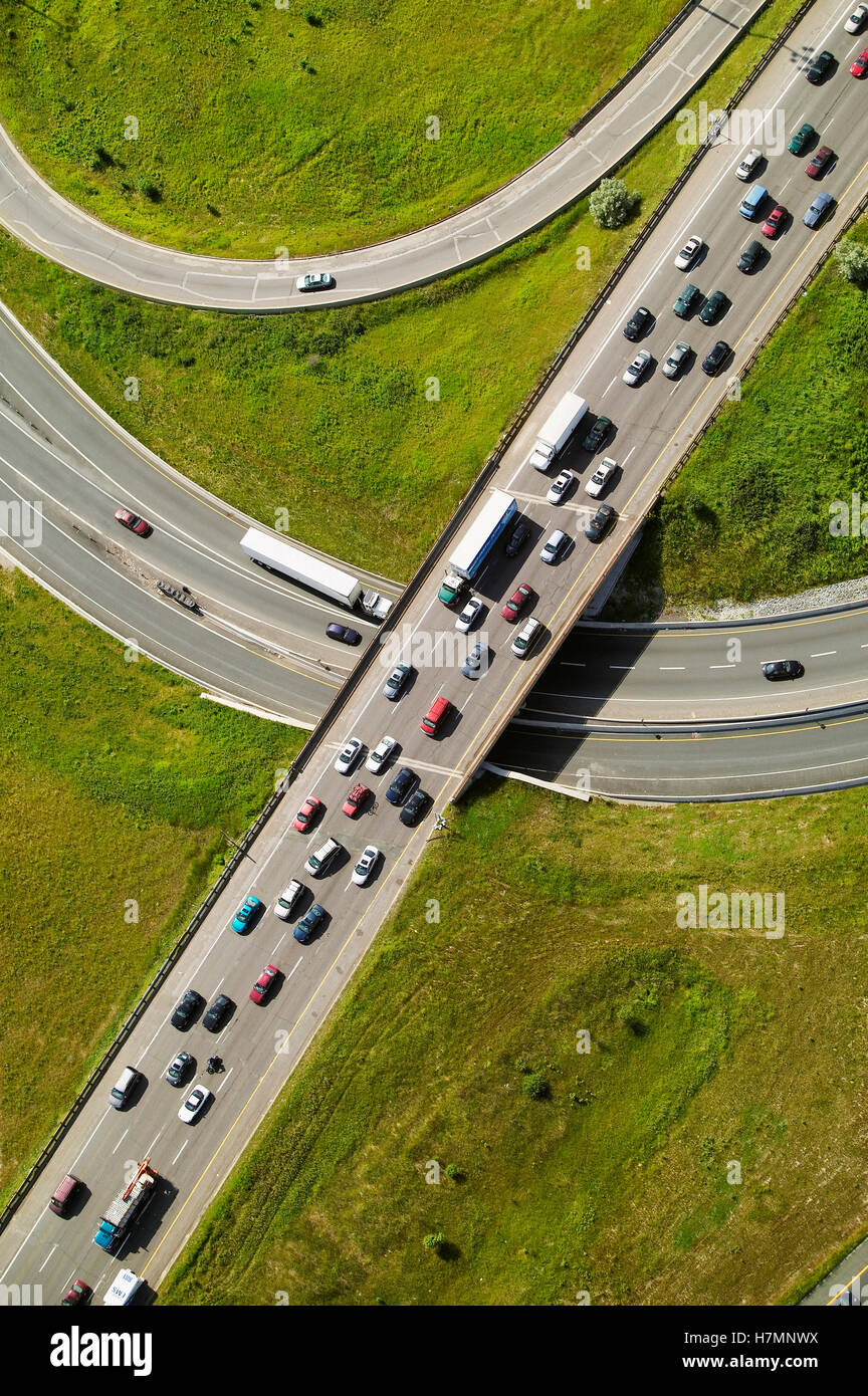 Aerial view of highway 401 ,Toronto Ontario Stock Photo - Alamy
