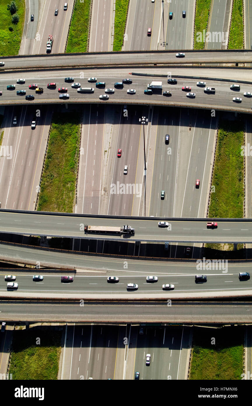 Aerial view of highway 401 ,Toronto Ontario Stock Photo - Alamy