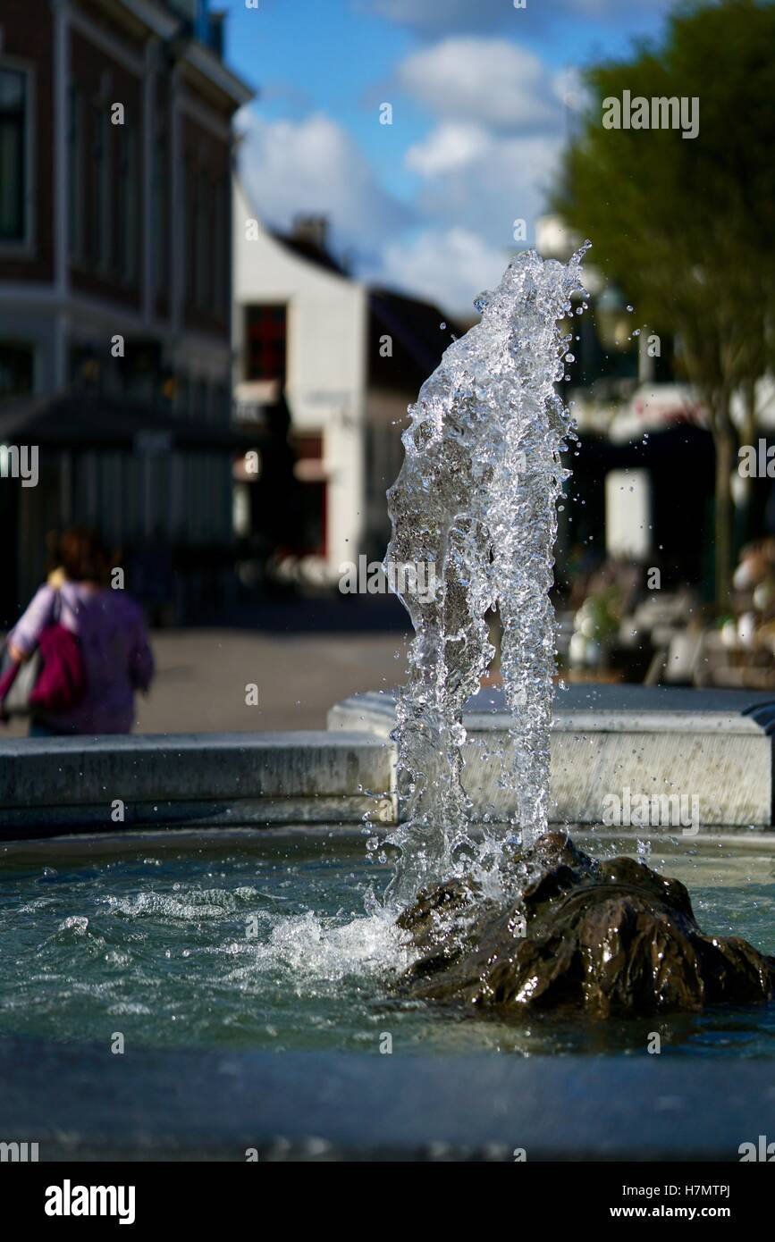 very quick picture of a waterspout fountain Stock Photo