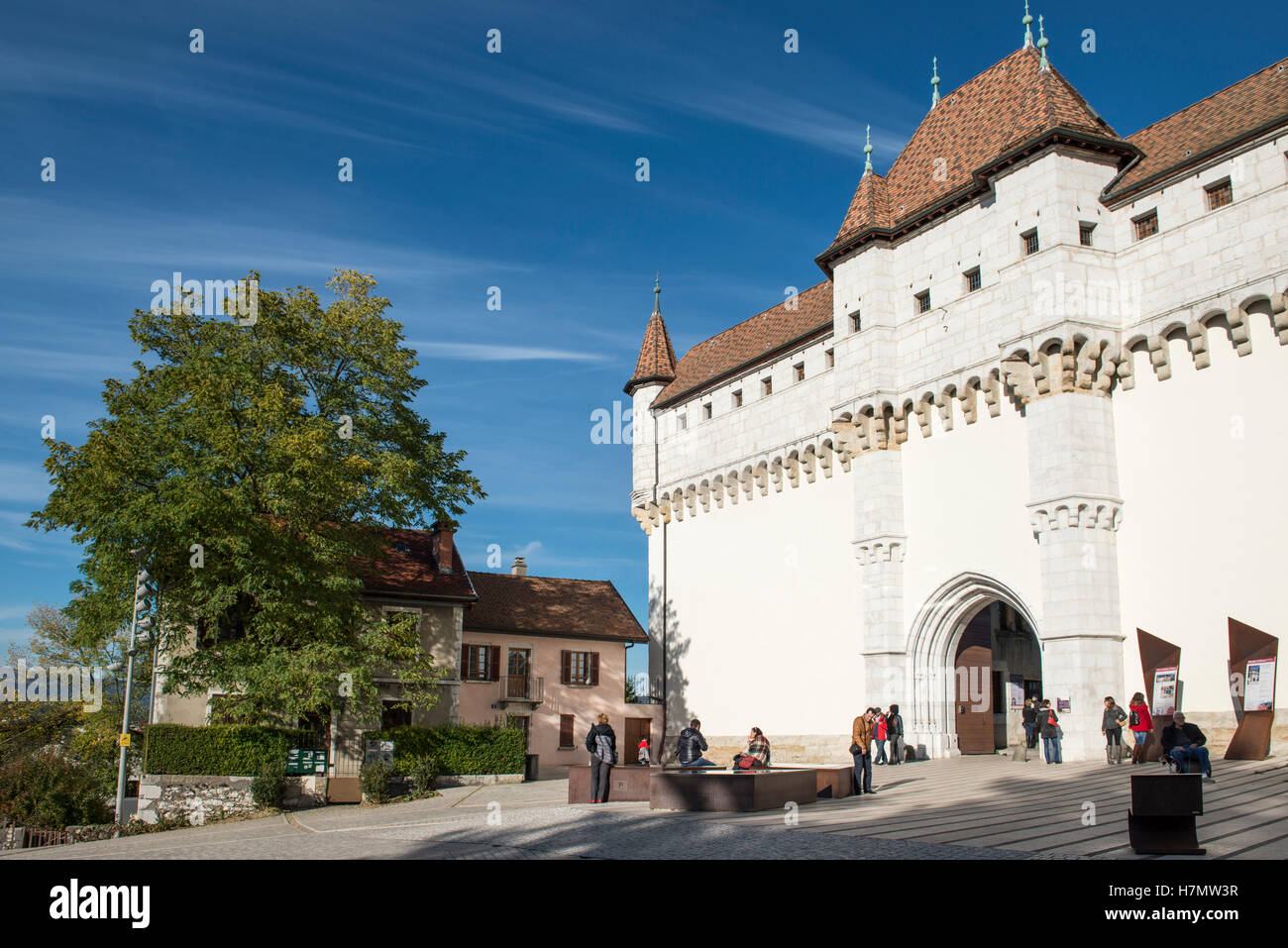Entrance to the Chateau d'Annecy, Annecy, Haute Savoie, France Stock ...