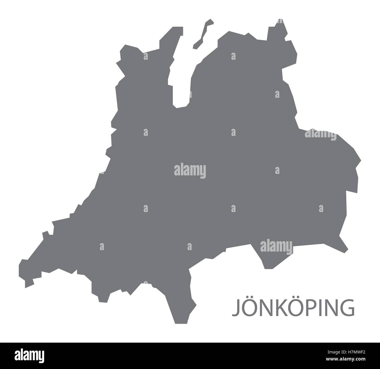 Jonkoping Sweden Map grey Stock Vector