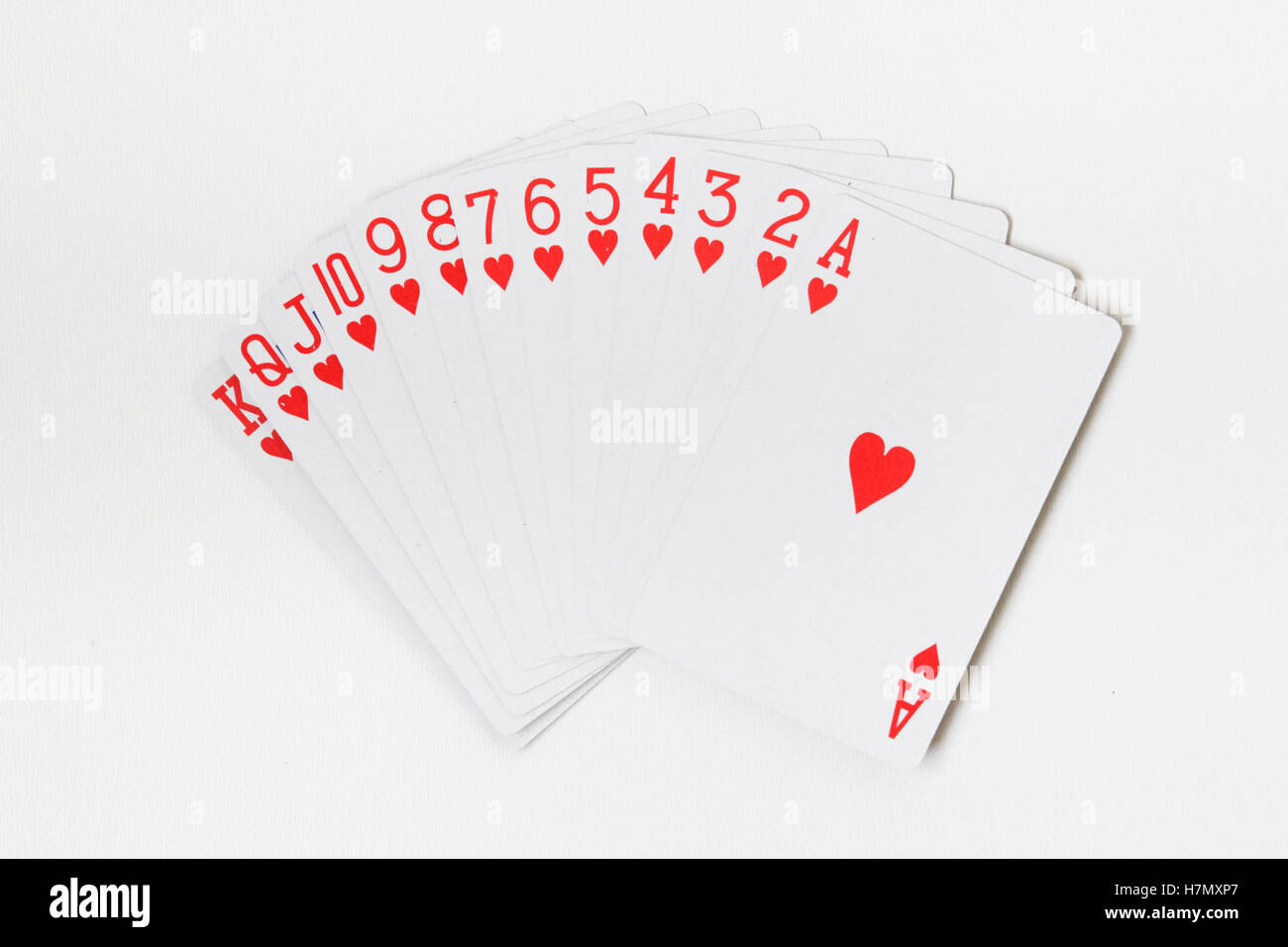 poker cards hearts Stock Photo Alamy