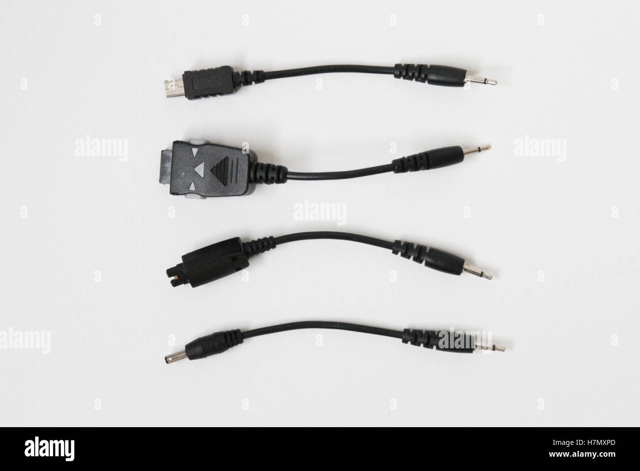 3.5mm jack cables Stock Photo