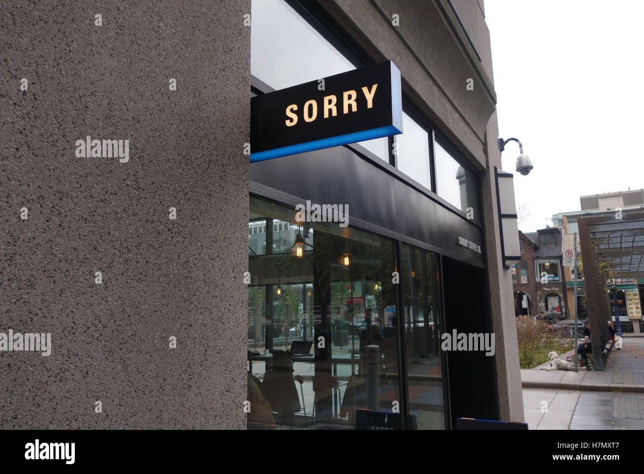 Sorry Coffee Toronto Yorkville Stock Photo
