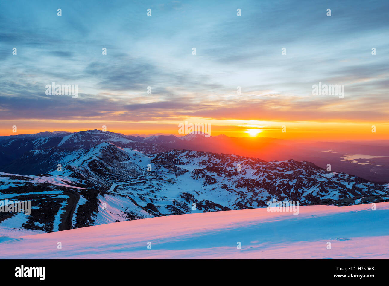 Turkey, Eastern Anatolia, Nemrut Dagi (Mount Nemrut), UNESCO, sunrise ...