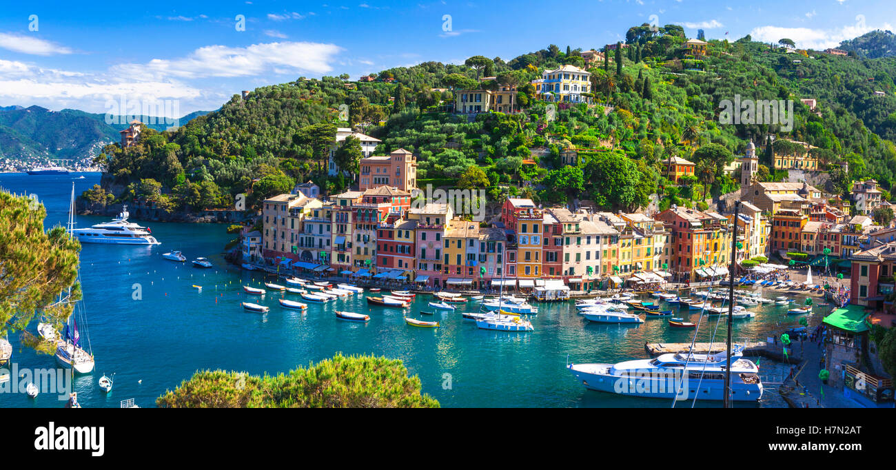 Beautiful luxury Portofino ,Ligurian riviera , Italy Stock Photo
