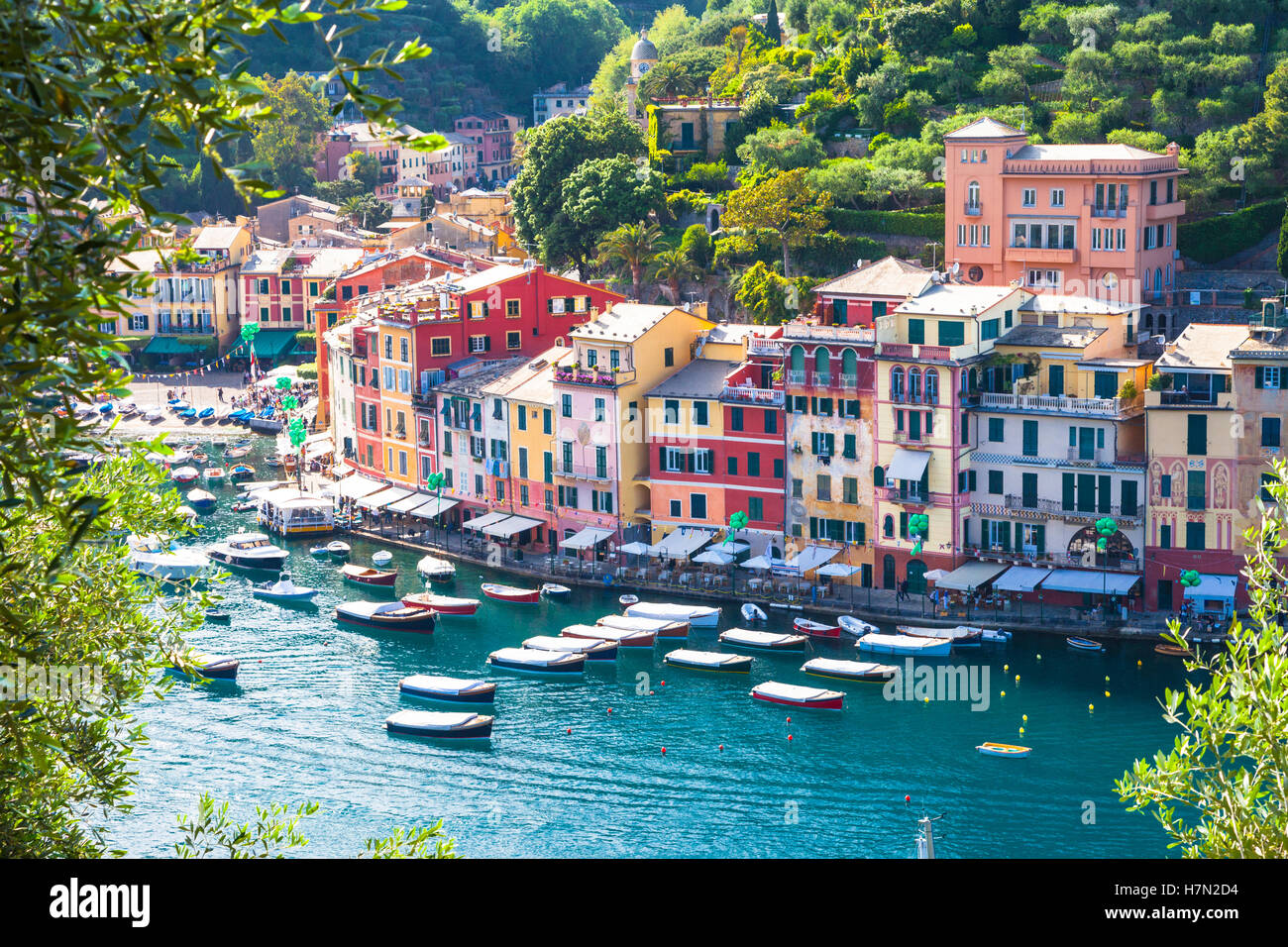 Beautiful luxury Portofino, Ligurian coast of Italy Stock Photo