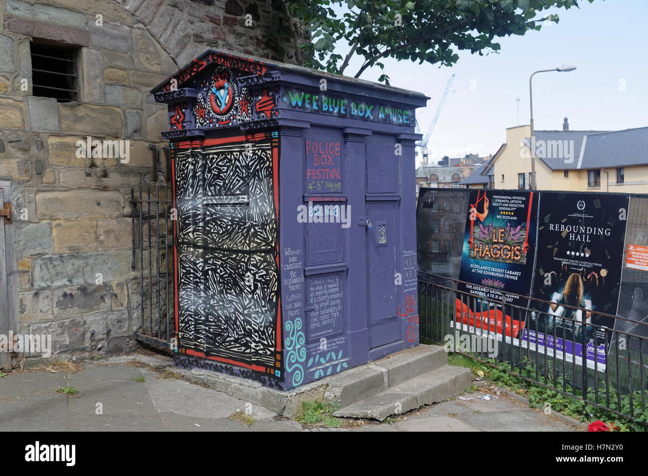 Edinburgh police box dr who adapted for other uses Stock Photo